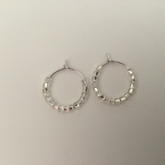 Beaded Hoop Earrings - Picture 2 of 5